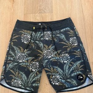 Quiksilver Black and Gray Board Shorts